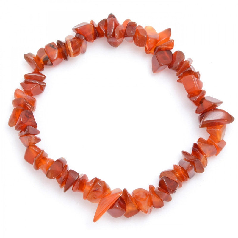 Carnelian - Elasticated Chip Bracelet