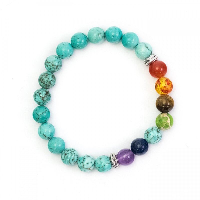 Chakra Bracelet - Reconstituted Turquoise