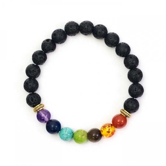 Chakra Bracelet - Lava Beads