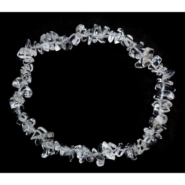 Clear Quartz - Elasticated Chip Bracelet