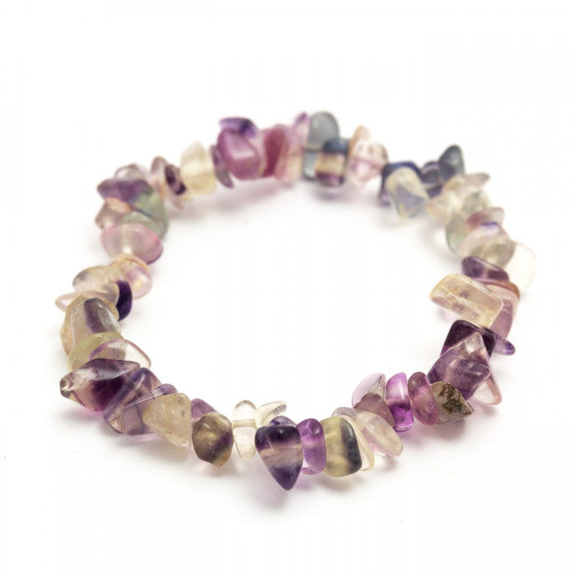 Fluorite - Elasticated Chip Bracelet