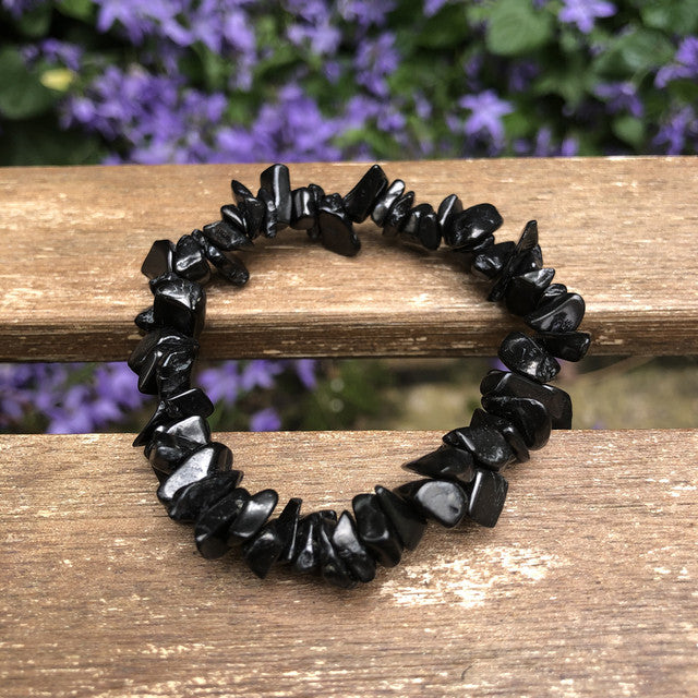 Shungite - Elasticated Chip Bracelet